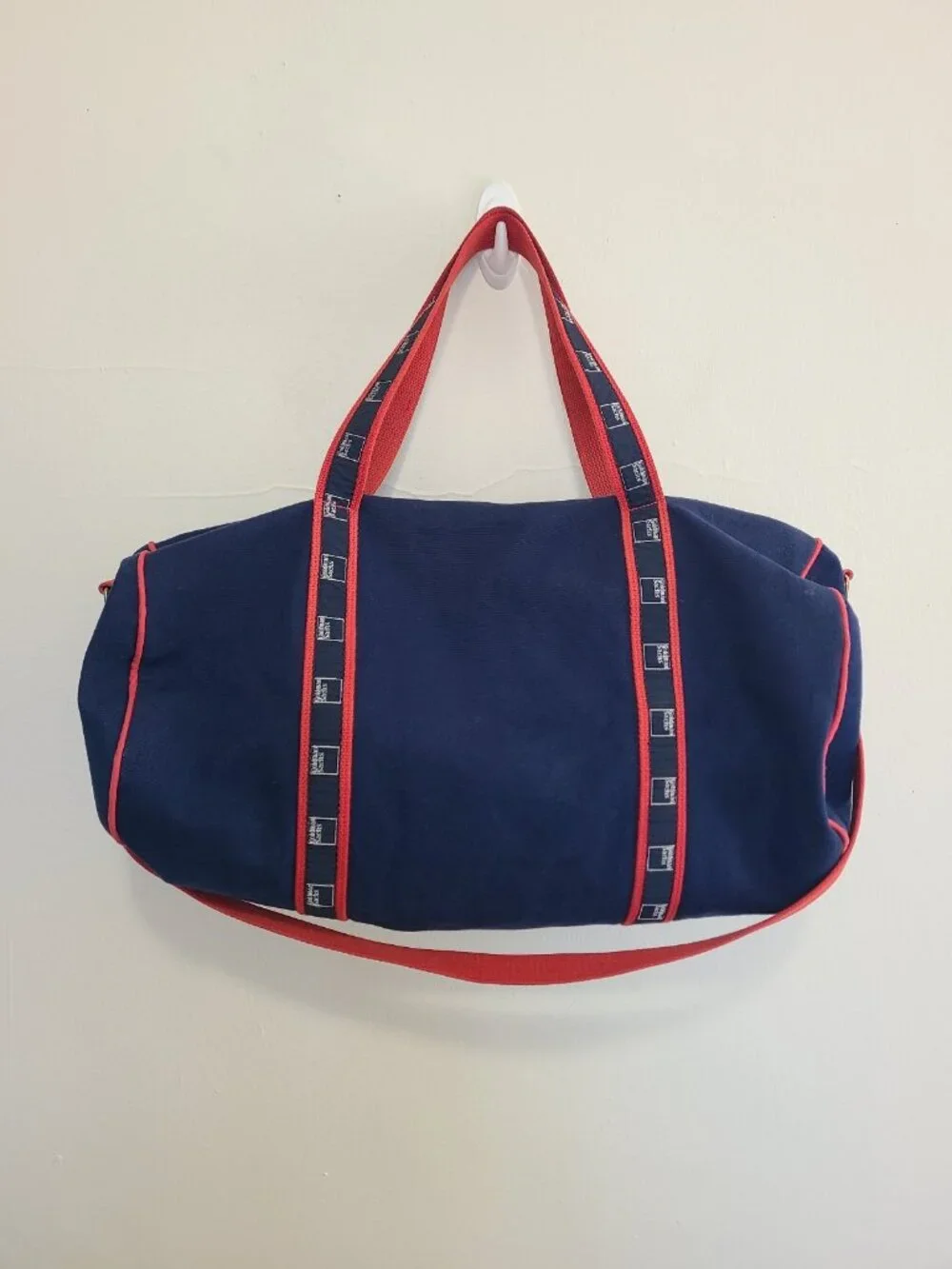Scarborough & Tweed Canvas Duffle Banker Bag Blue Made in USA Goldman Sachs